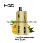 hqd cuvie slick plus 12000 puffs passionfruit mango lemon