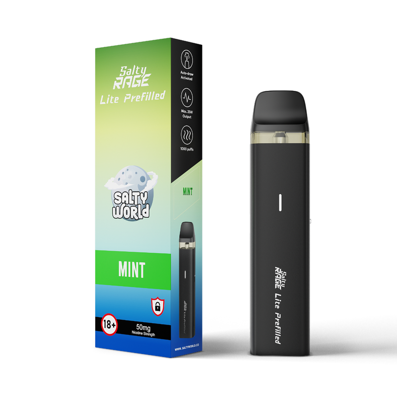 mint salty rage lite pre filled kit mint salty rage lite pre filled kit