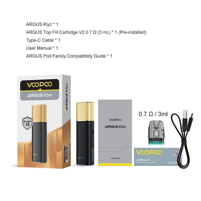 voopoo argus klyc pod kit voopoo argus klyc pod kit